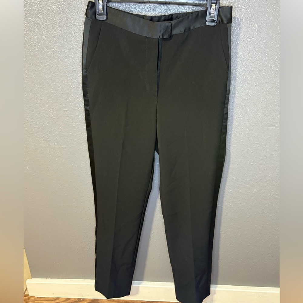Moonlite Black Satin-Trimmed Pants size PS (SKU 105)